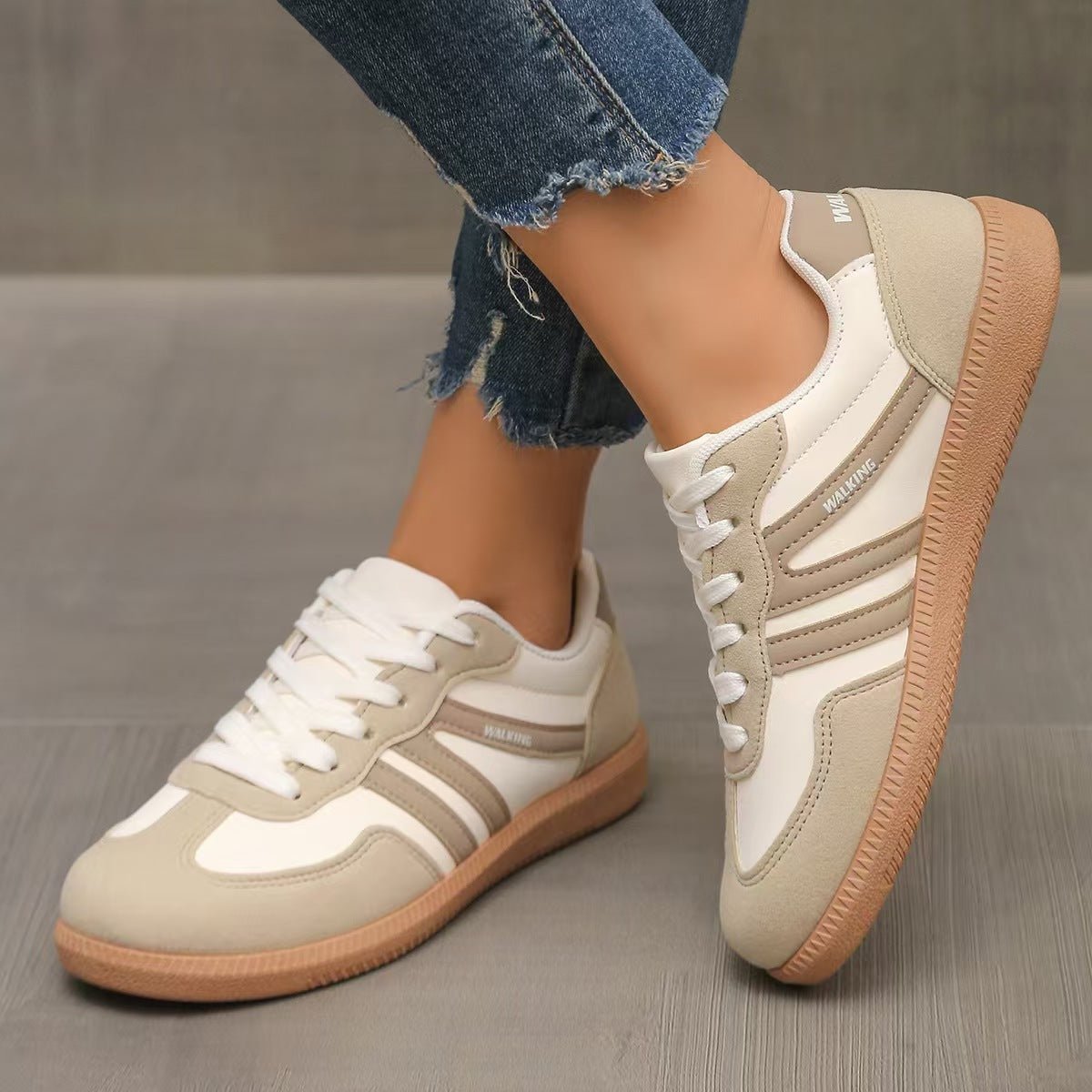 Wide Fit Suede Trainers with Everyday Comfort