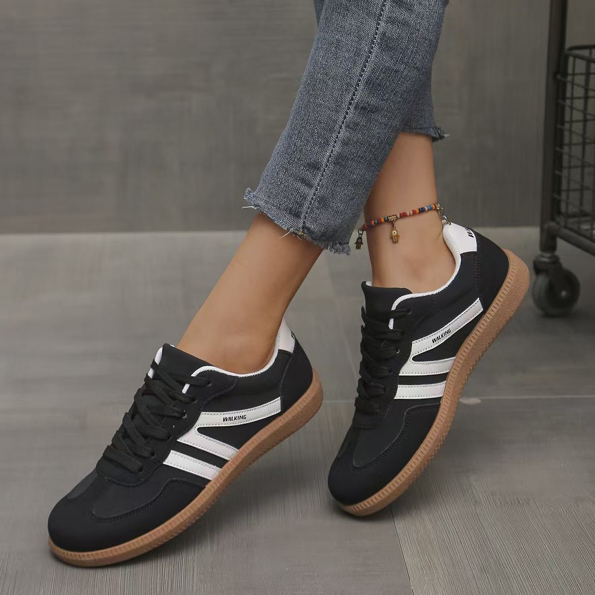 Wide Fit Suede Trainers with Everyday Comfort