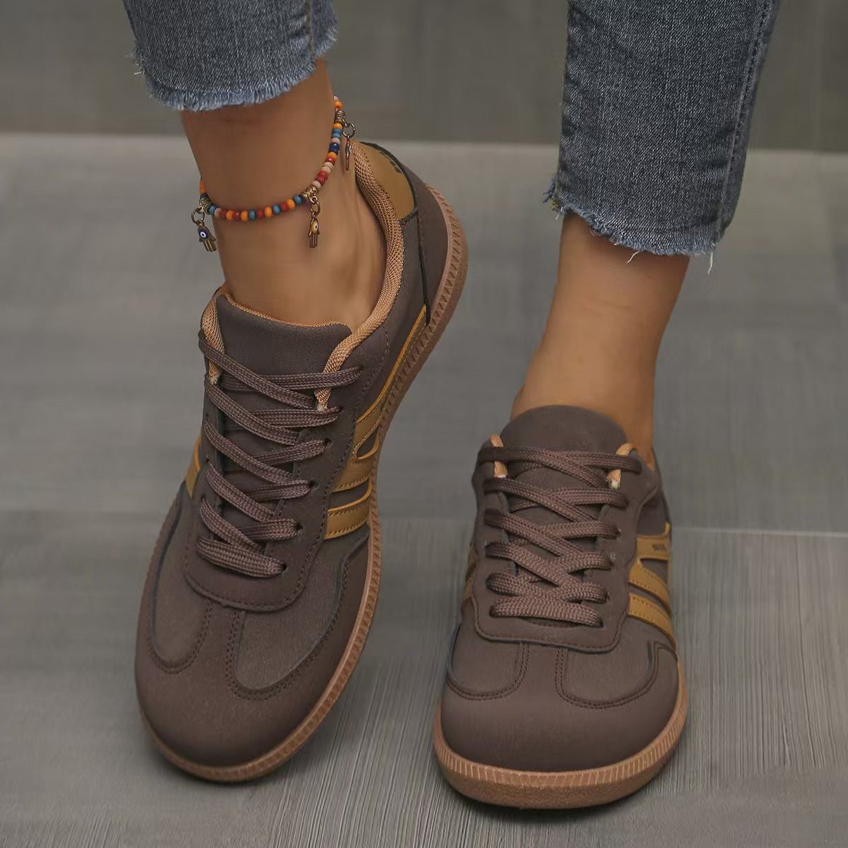 Wide Fit Suede Trainers with Everyday Comfort