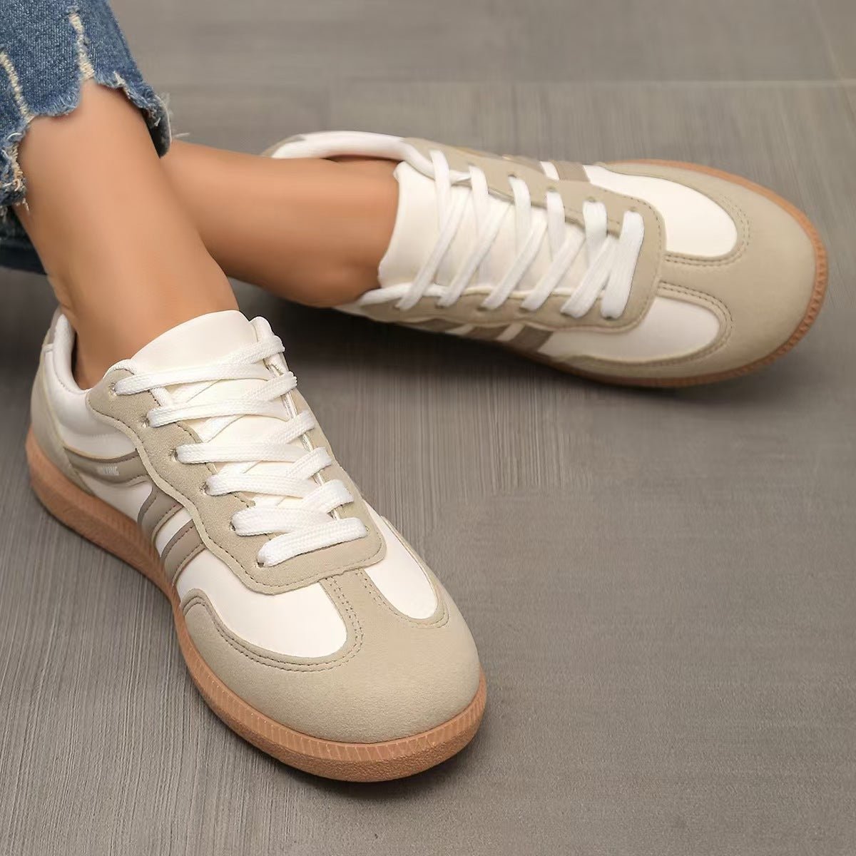 Wide Fit Suede Trainers with Everyday Comfort
