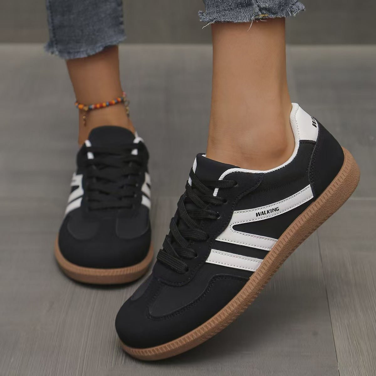 Wide Fit Suede Trainers with Everyday Comfort
