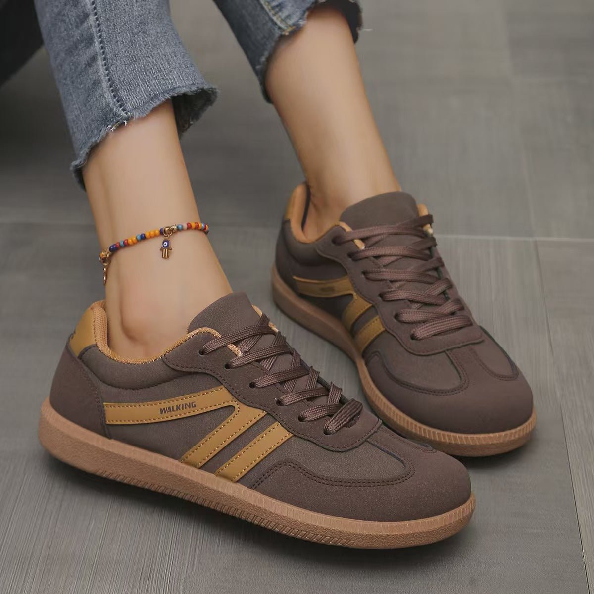 Wide Fit Suede Trainers with Everyday Comfort