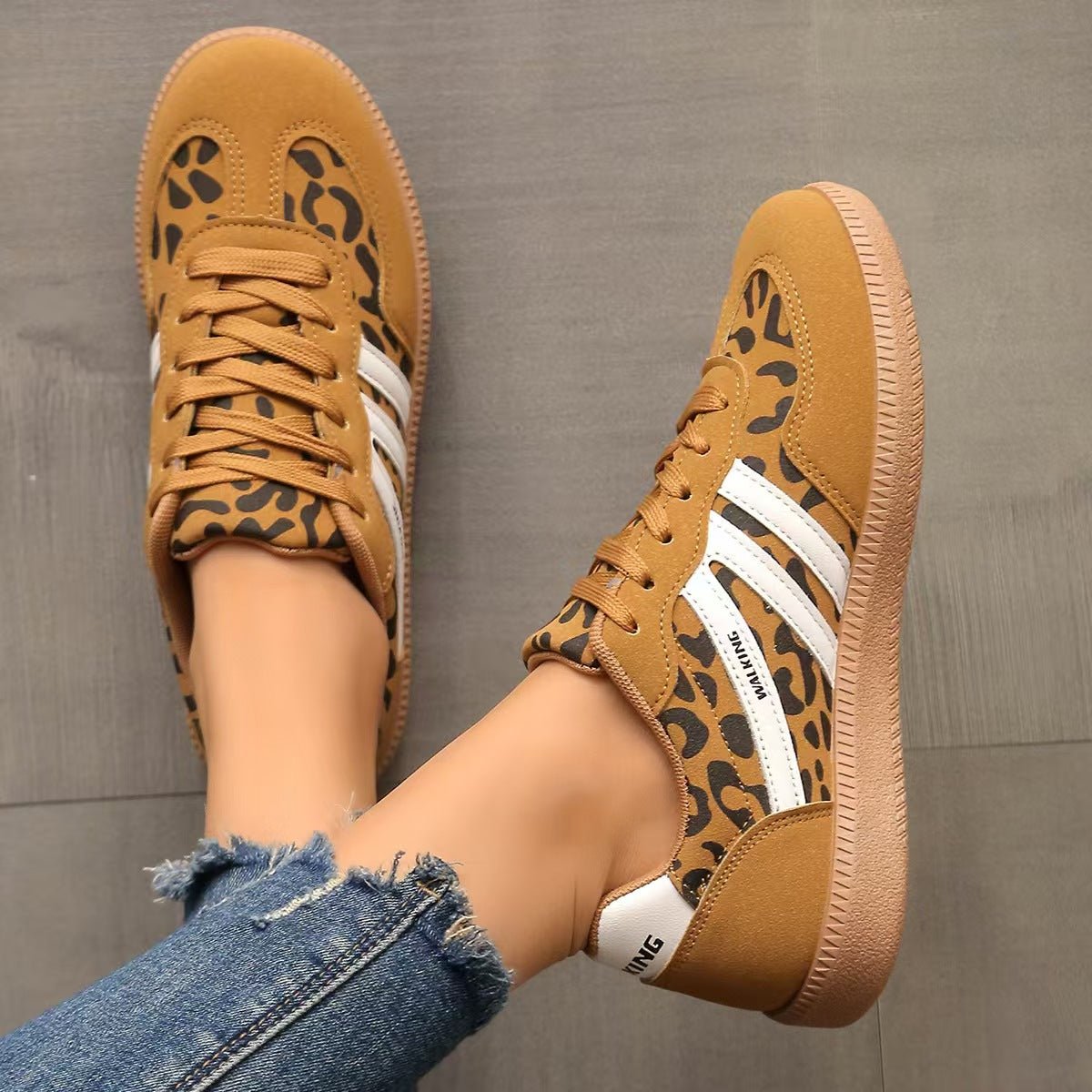 Wide Fit Suede Trainers with Everyday Comfort