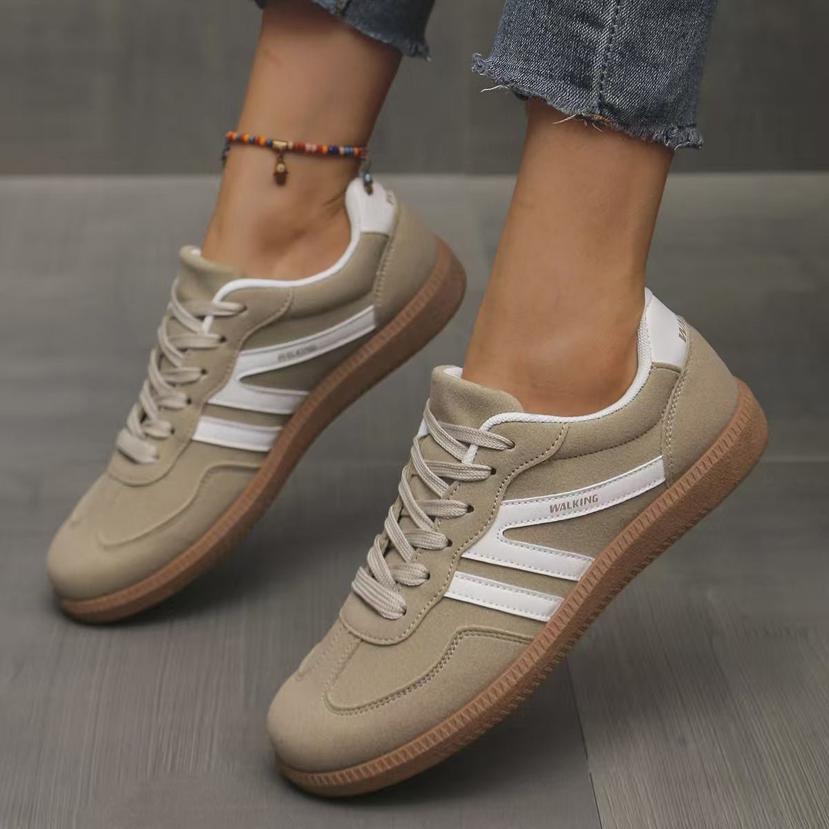 Wide Fit Suede Trainers with Everyday Comfort