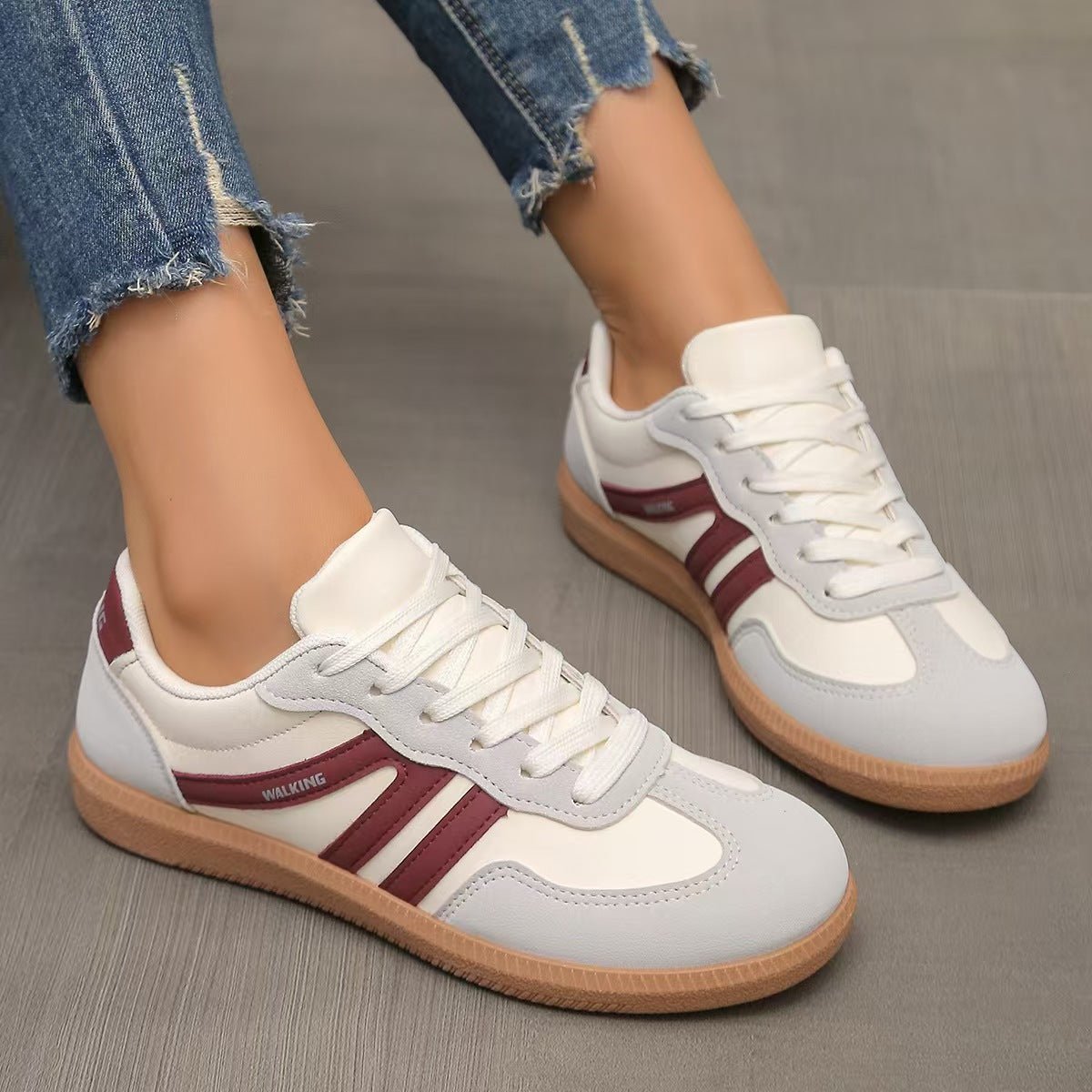 Wide Fit Suede Trainers with Everyday Comfort