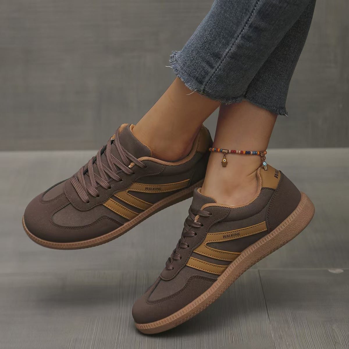 Wide Fit Suede Trainers with Everyday Comfort