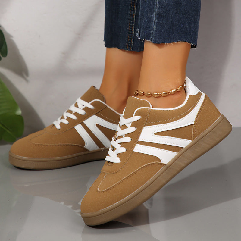 Wide Fit Lace-Up Supportive Sneakers