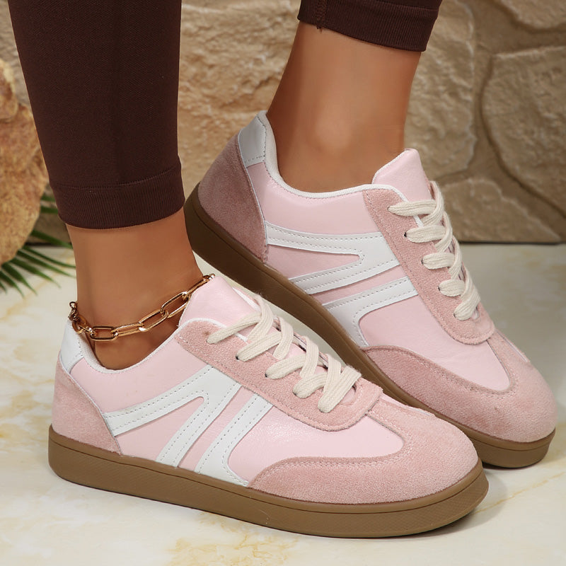 Wide Fit Lace-Up Supportive Sneakers