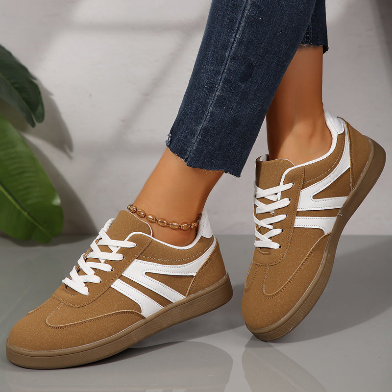 Wide Fit Lace-Up Supportive Sneakers