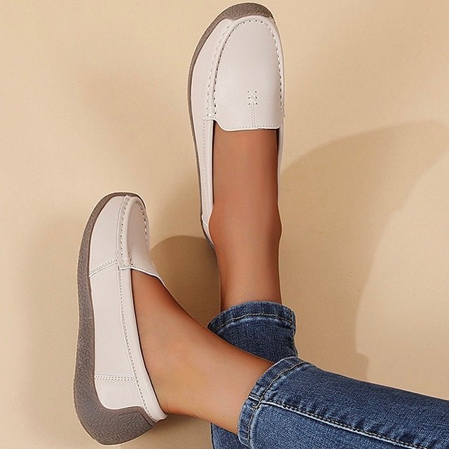 Women's Supportive Leather Loafers | Wide Fit Slip-On Comfort