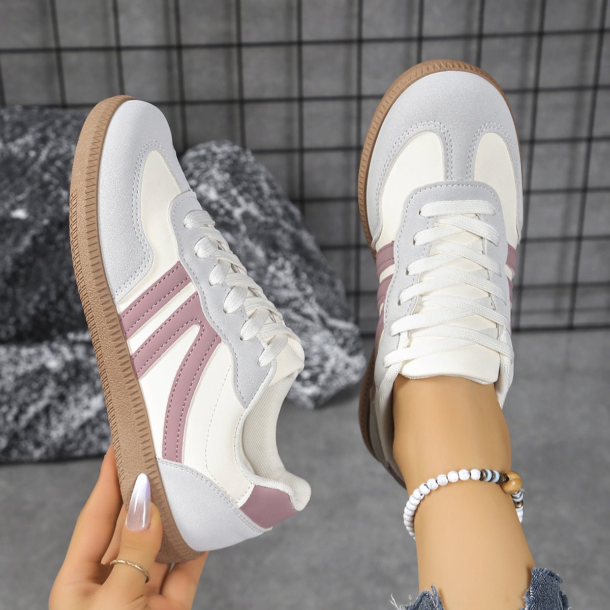 Retro Suede Trainers with Everyday Support