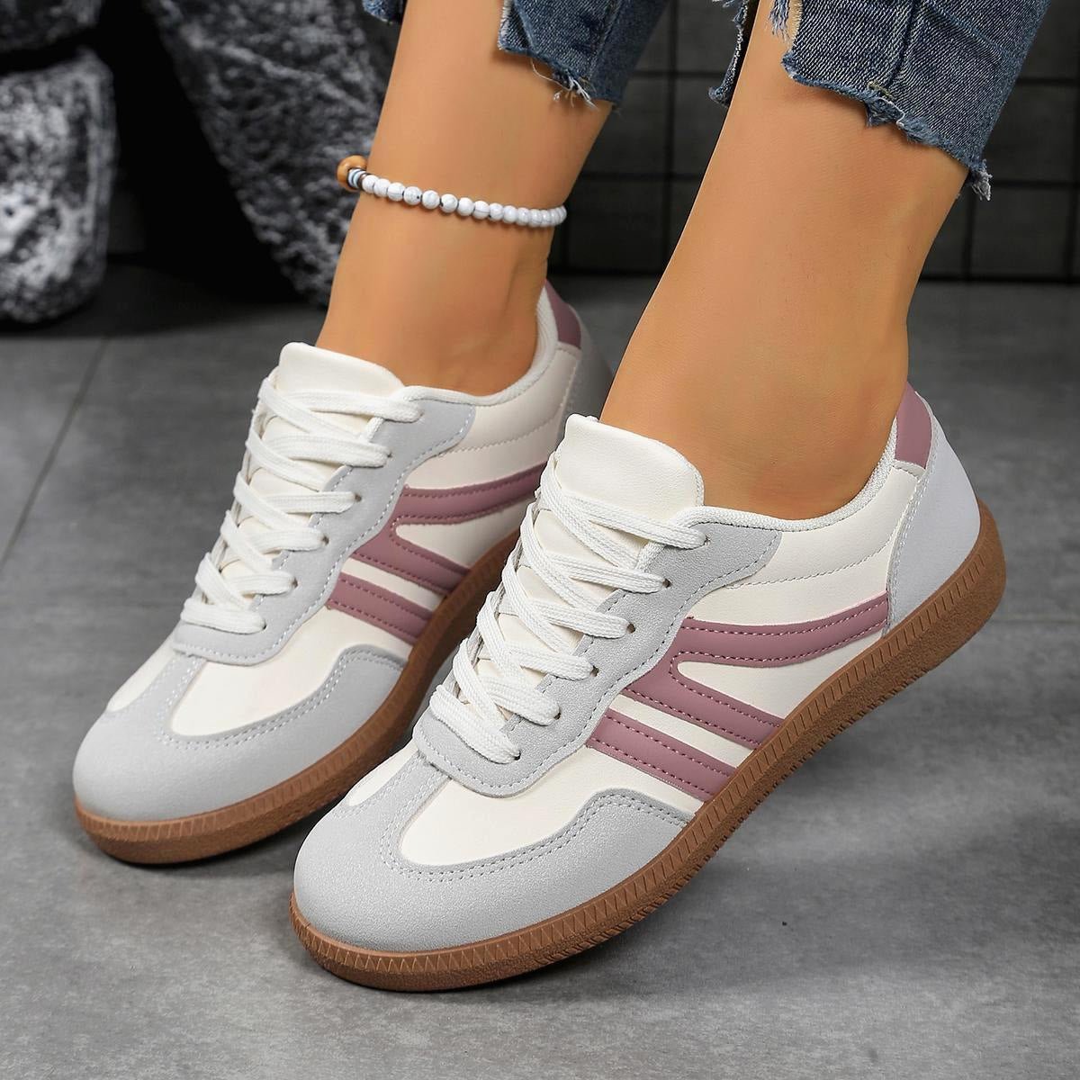 Retro Suede Trainers with Everyday Support