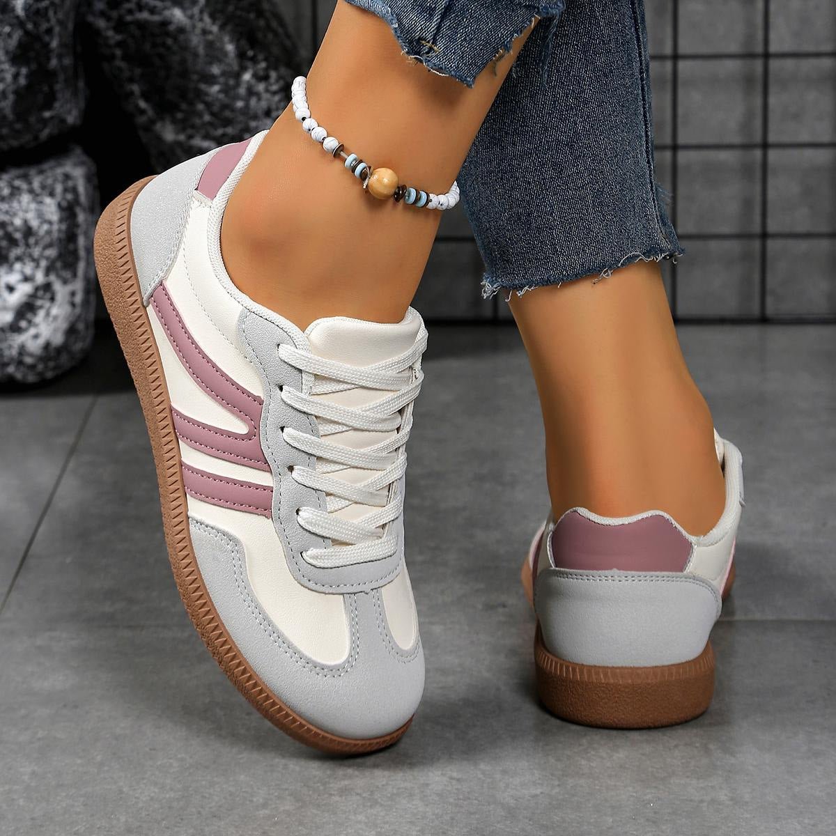 Retro Suede Trainers with Everyday Support