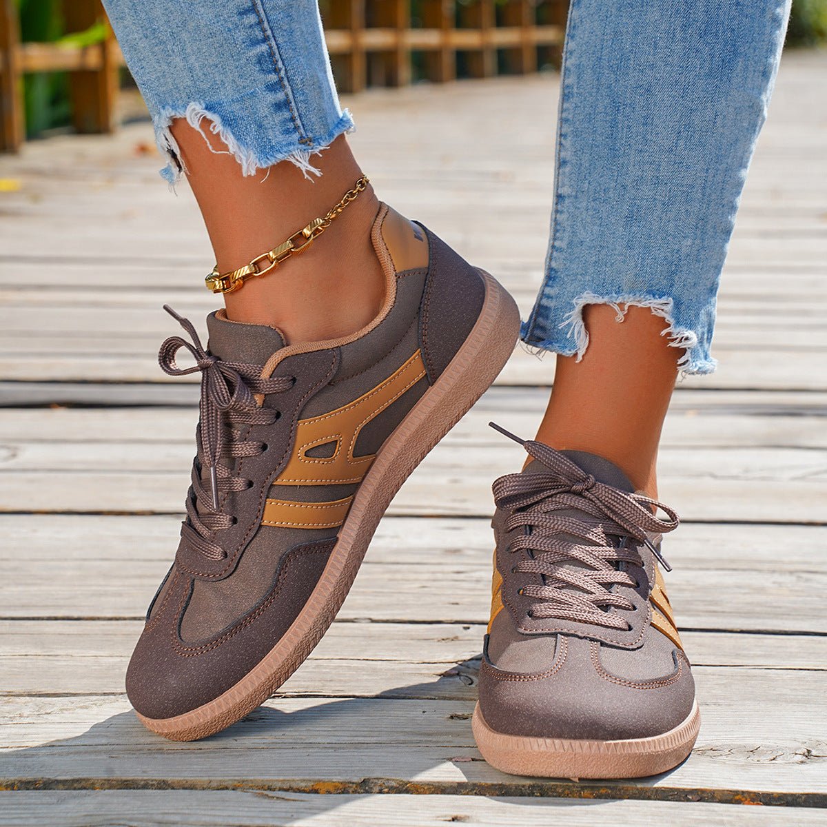 Retro Suede Trainers with Everyday Support
