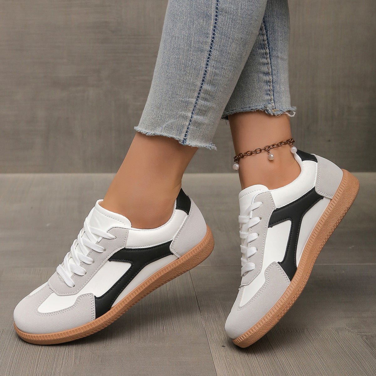 Retro Suede Trainers with Everyday Support