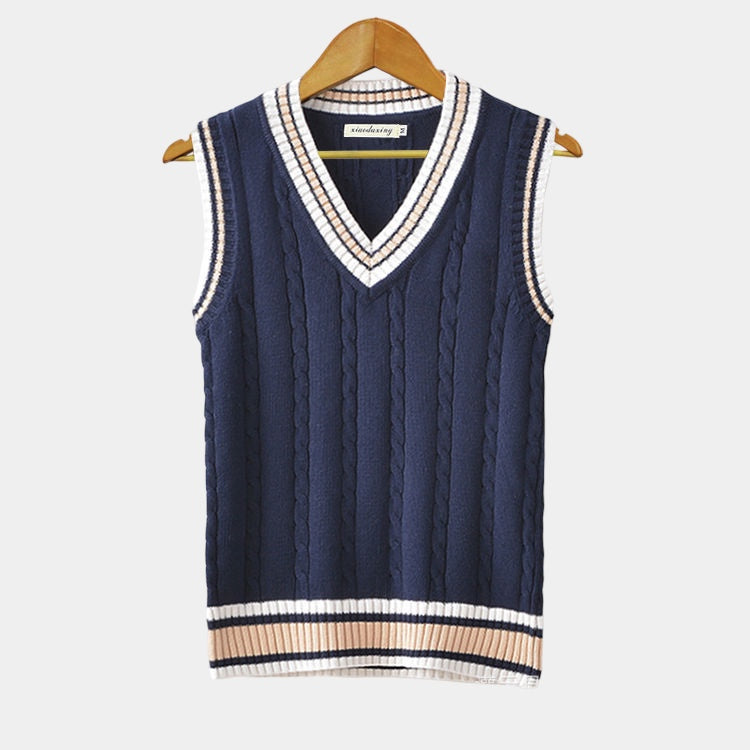 Men's Sleeveless V-Neck Sweater