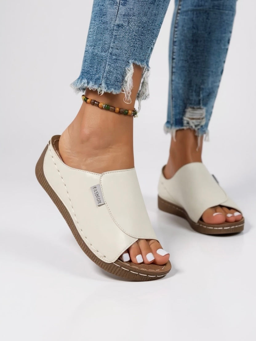Sleek Cushioned Platform Slide Sandals