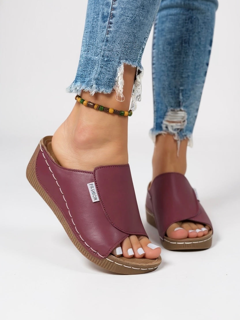 Sleek Cushioned Platform Slide Sandals