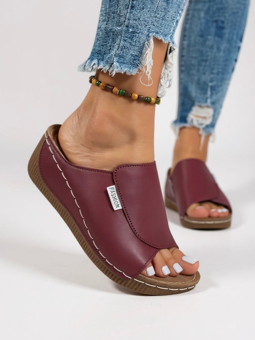 Sleek Cushioned Platform Slide Sandals