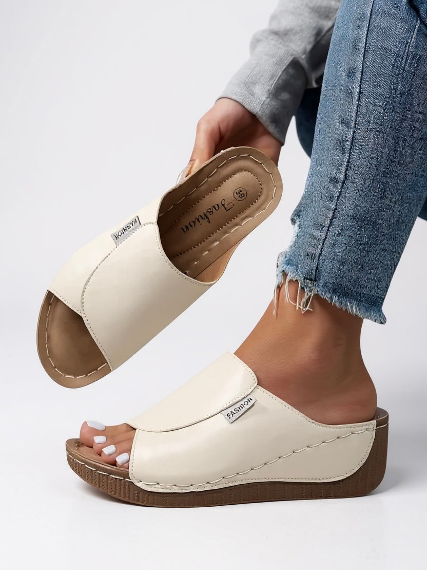 Sleek Cushioned Platform Slide Sandals