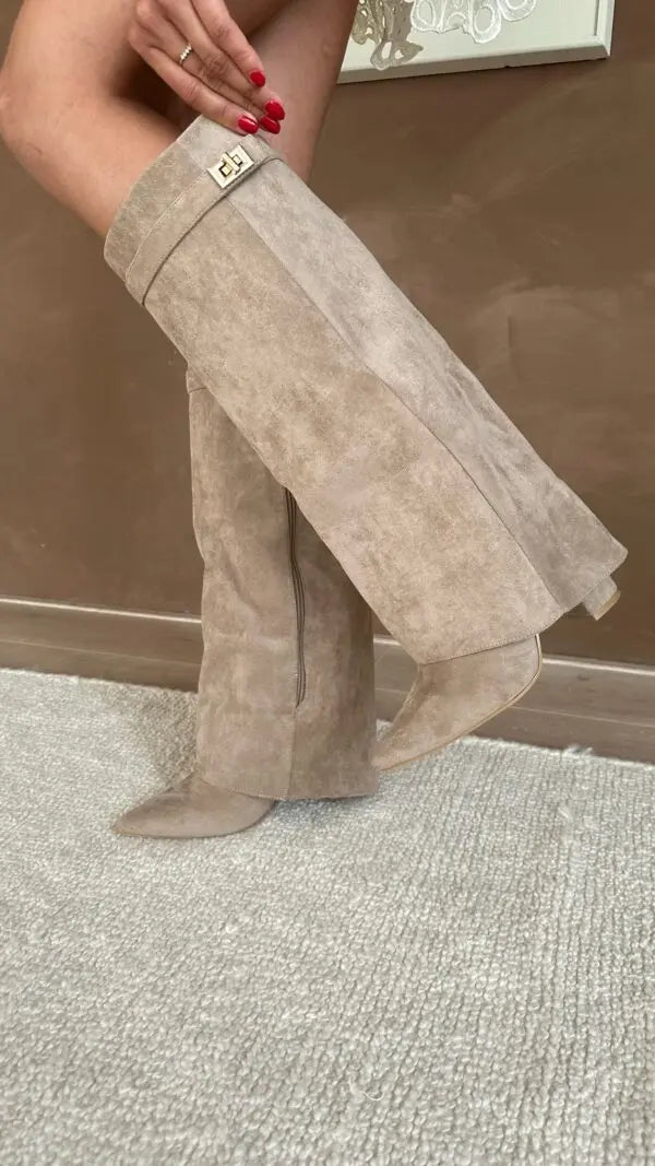 Sleek Tall Shaft Heeled Boots
