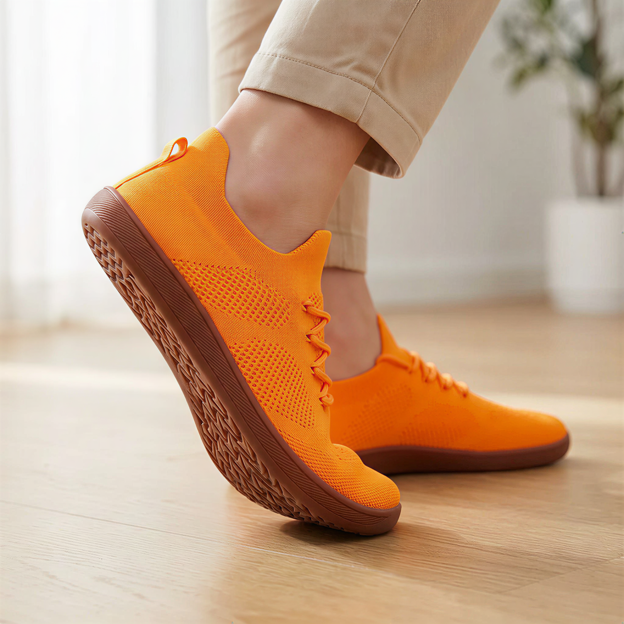 Knit Barefoot Sneakers With Flexible Sole