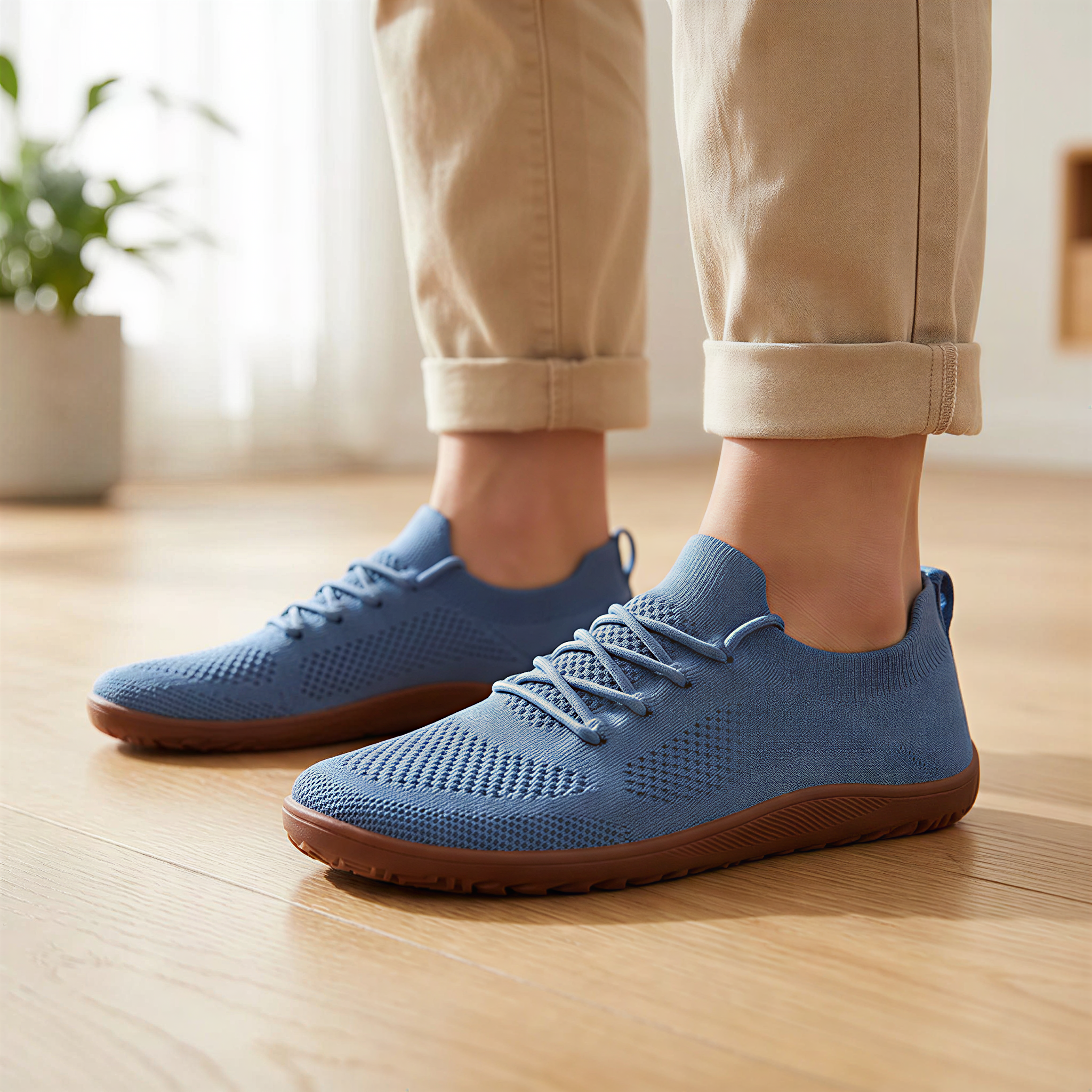 Knit Barefoot Sneakers With Flexible Sole