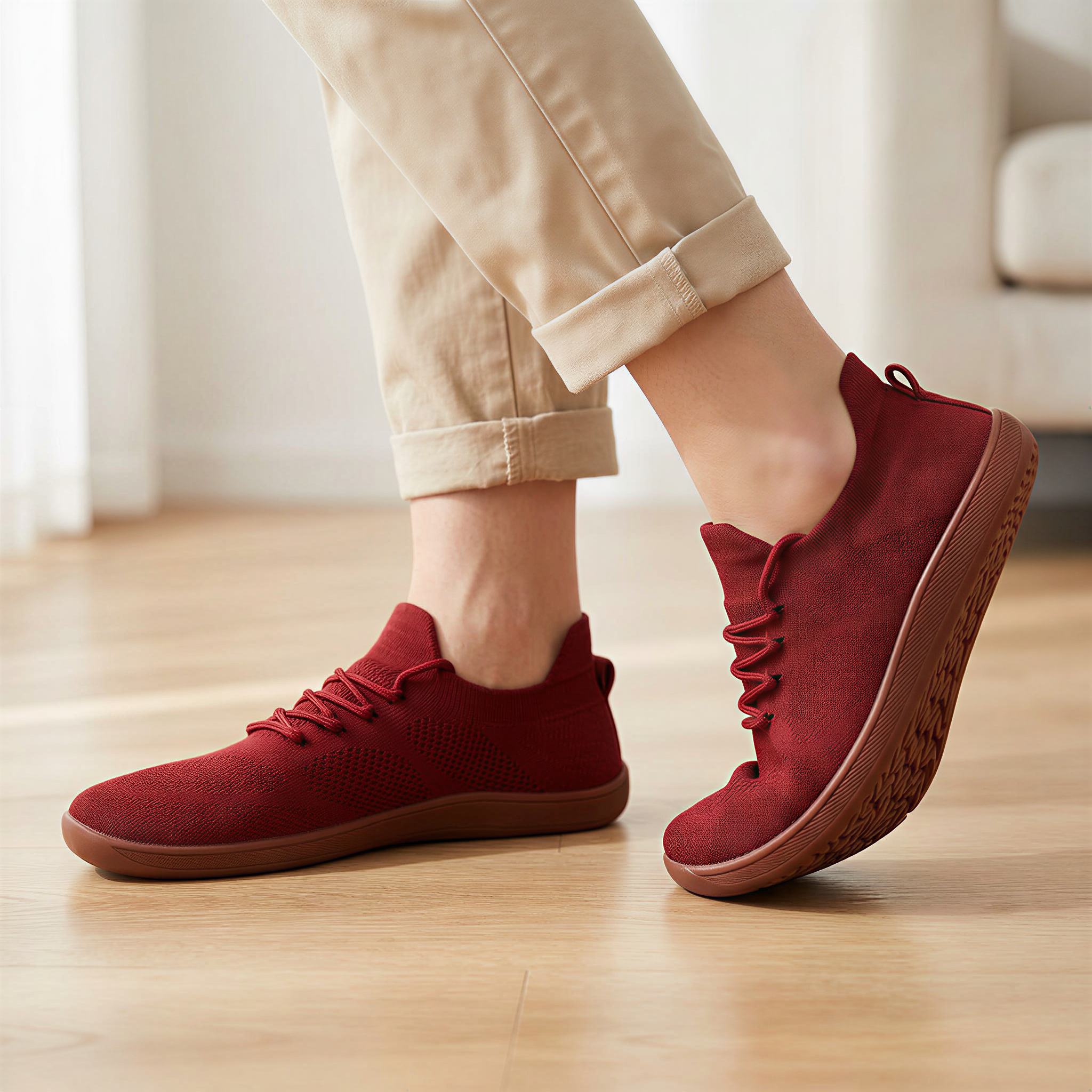 Knit Barefoot Sneakers With Flexible Sole