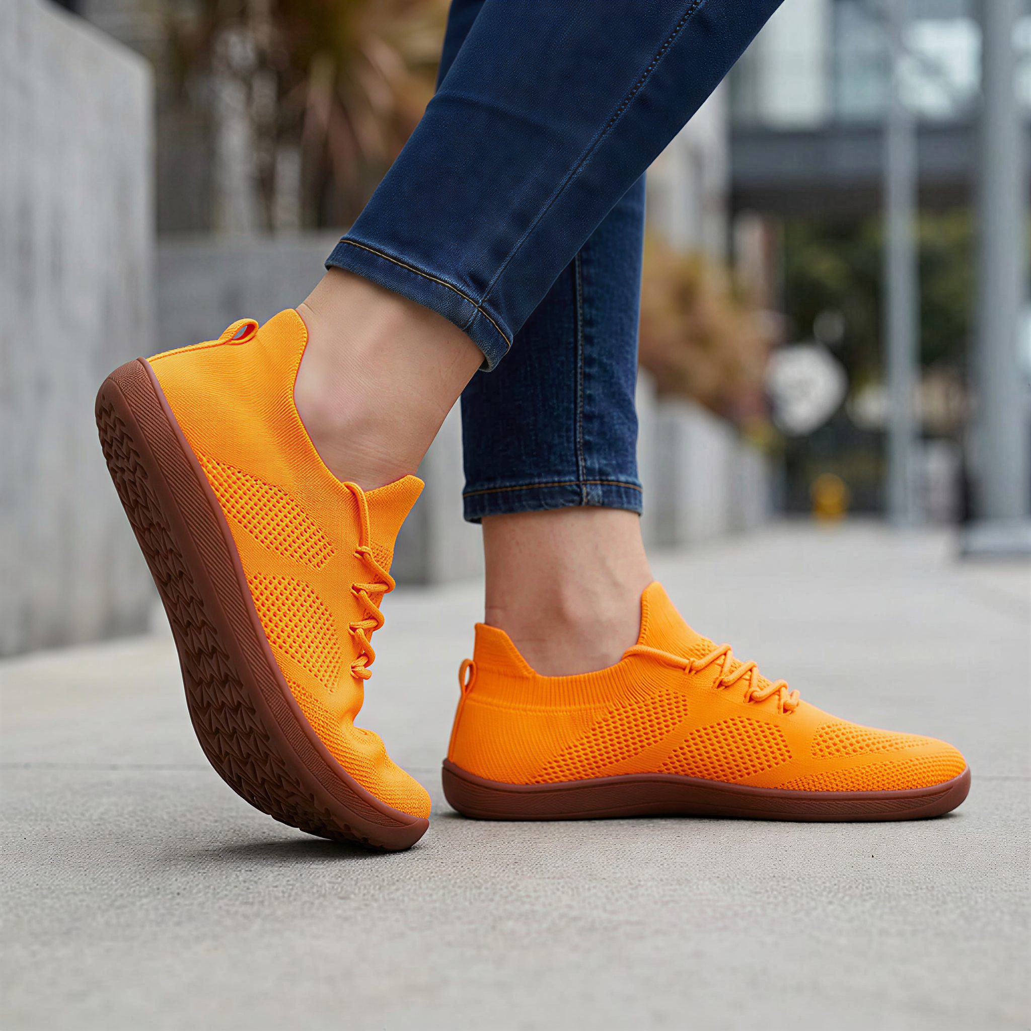 Knit Barefoot Sneakers With Flexible Sole