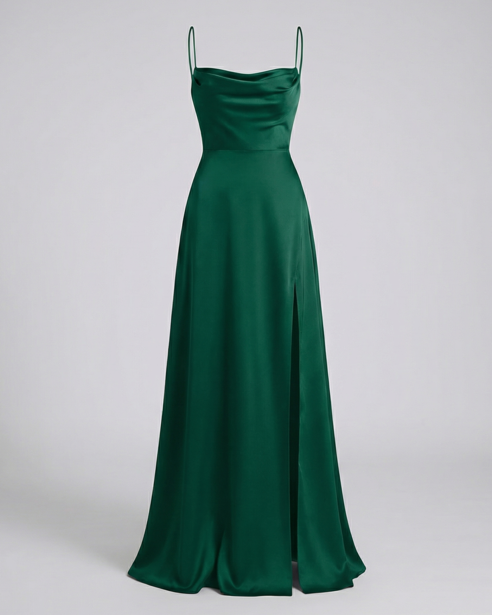 Sleeveless Satin Maxi Dress with Braided Back