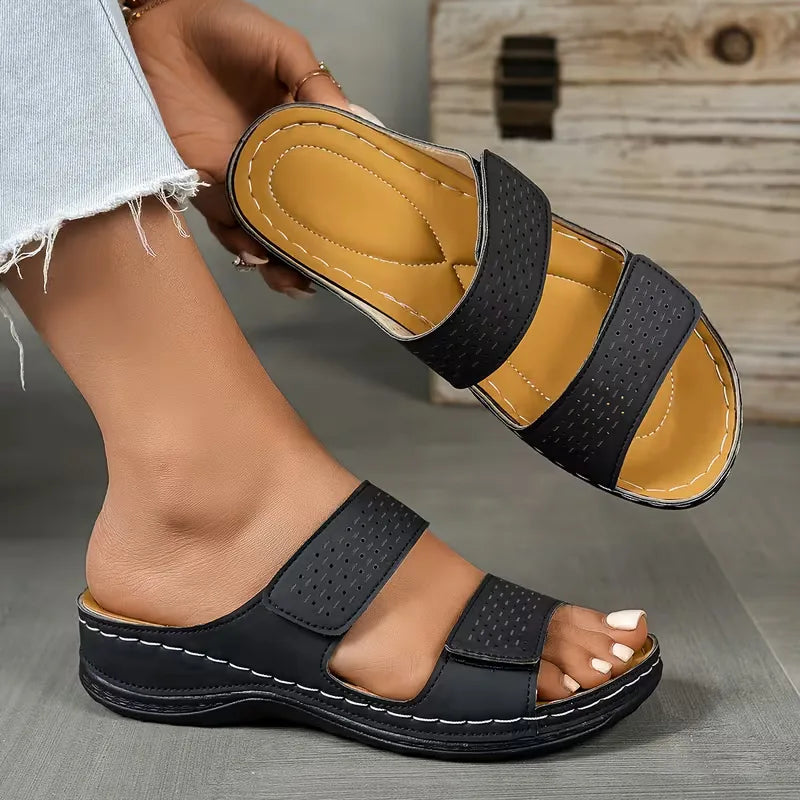 Double Strap Orthopedic Sandals With Soft Cushioning