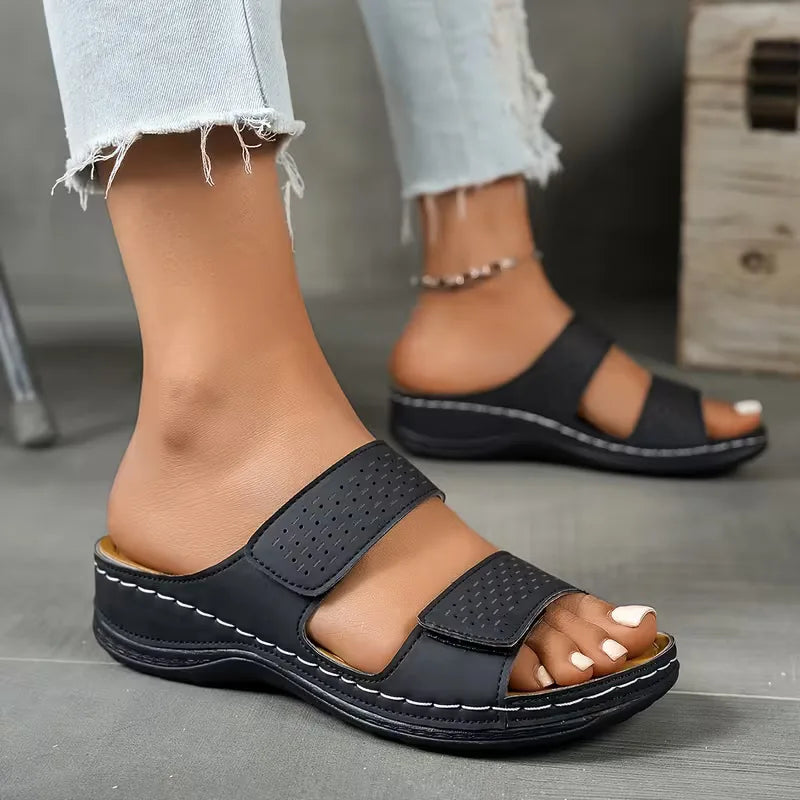 Double Strap Orthopedic Sandals With Soft Cushioning