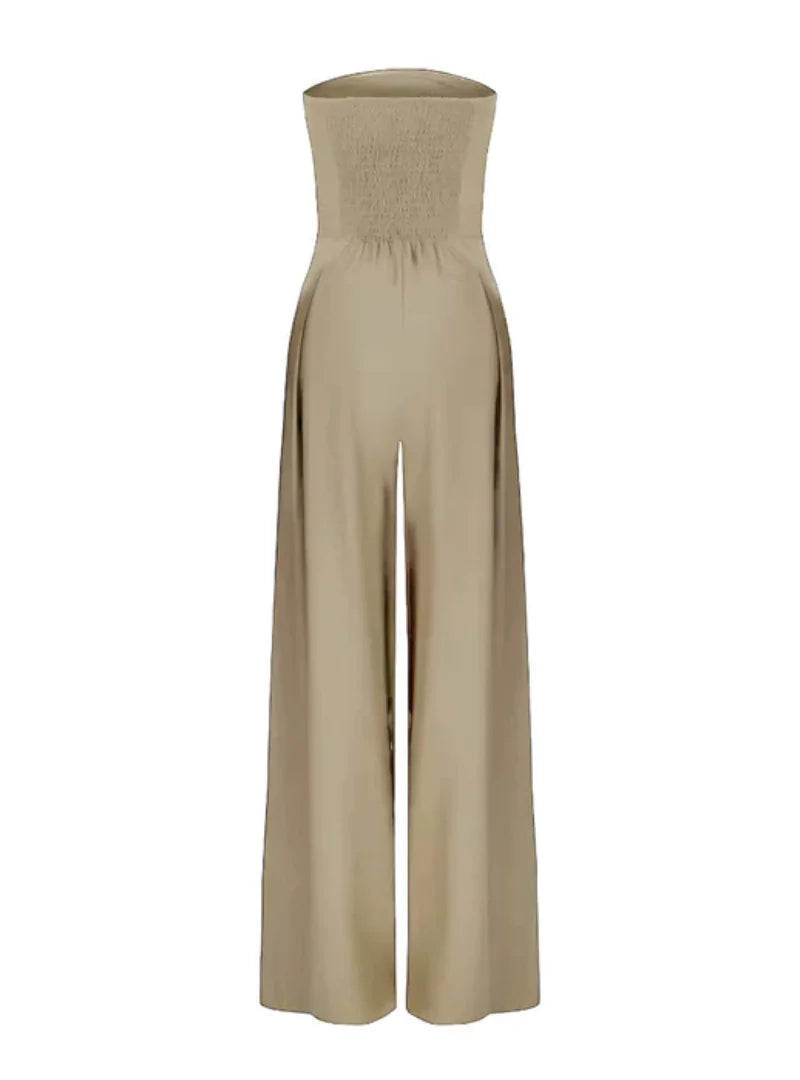 Women's Strapless Wide-Leg Jumpsuit