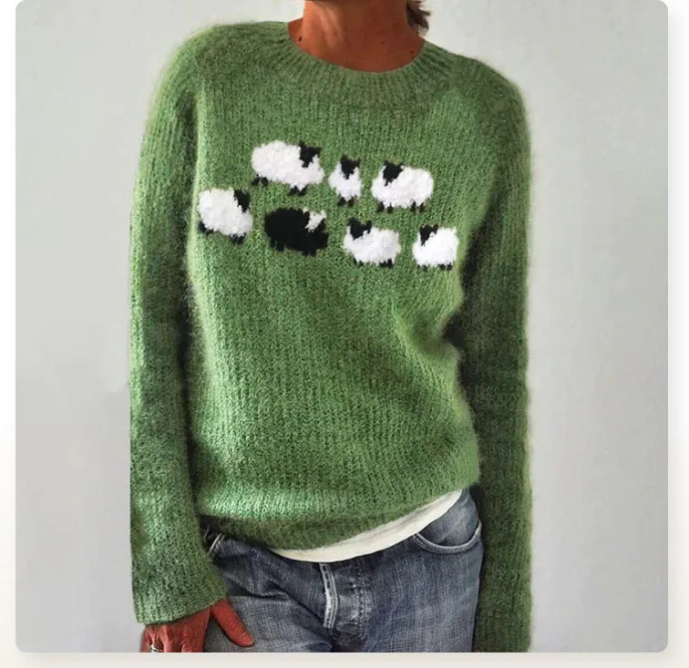 Nordic Stripe Knit Pullover Sweater