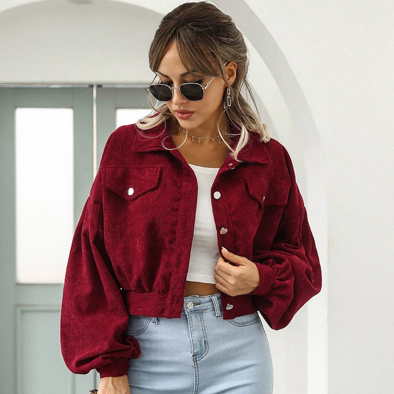 Serena Bellucci Cropped Corduroy Jacket