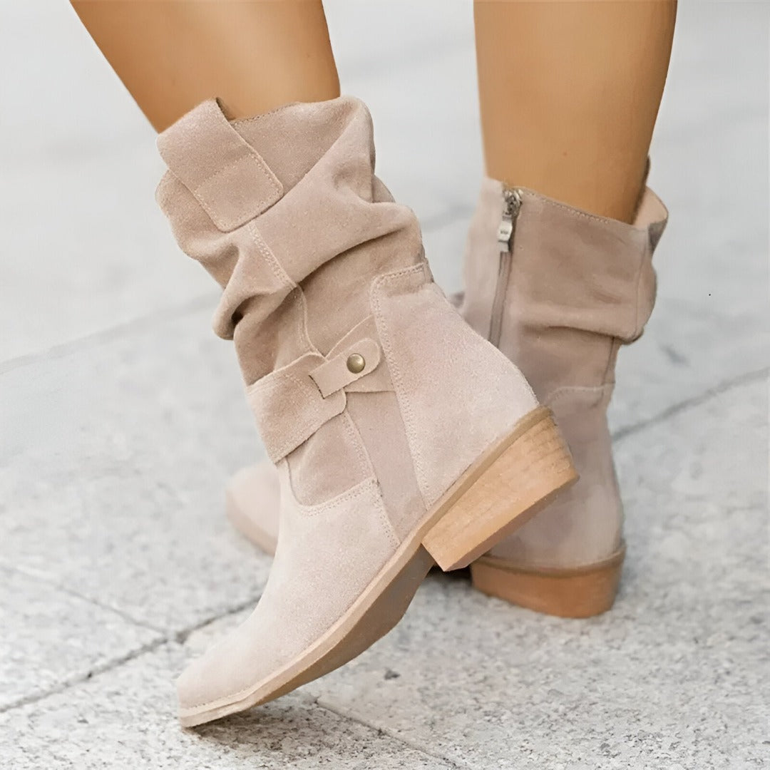 Suede Slouchy Ankle Boot