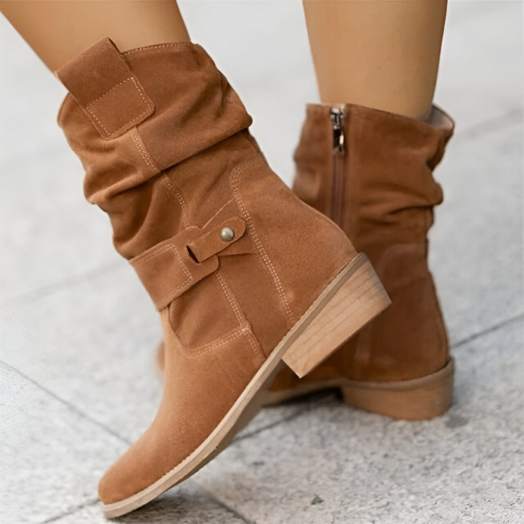 Suede Slouchy Ankle Boot