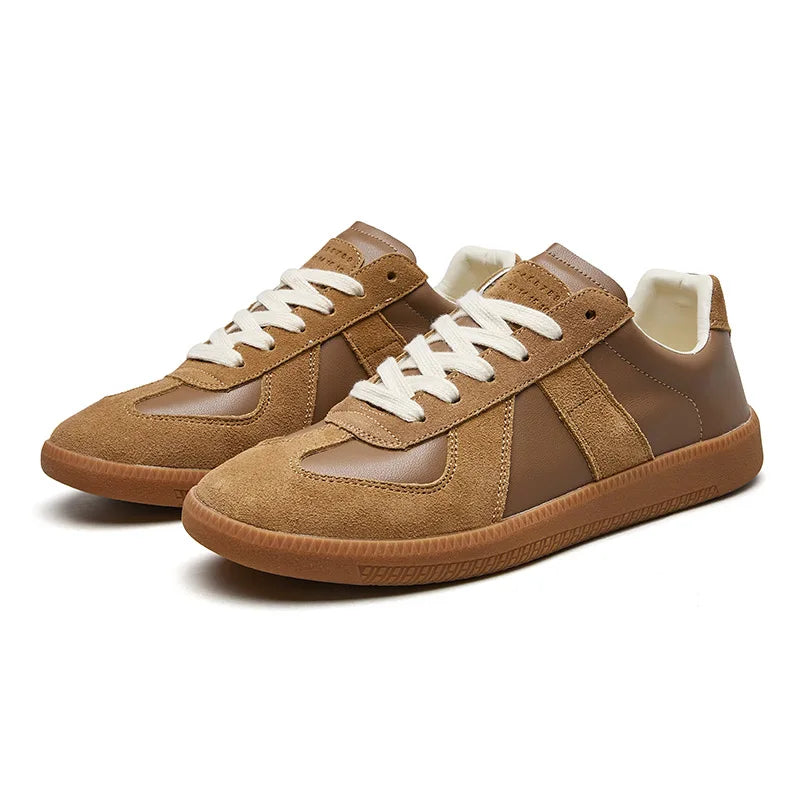 Men's Lace-Up Sneakers with Non-Slip Grip Sole