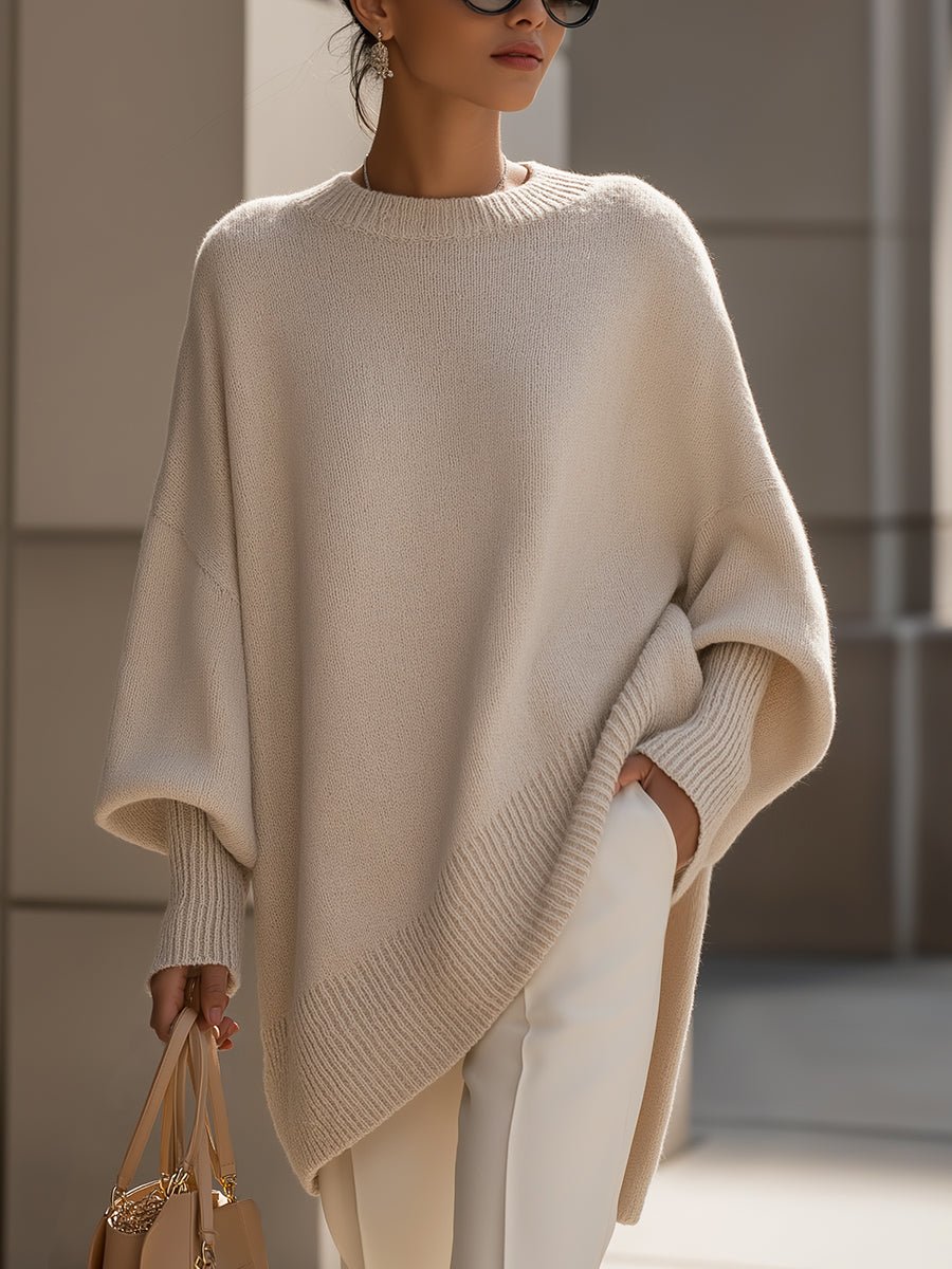 Luxe Oversized Drape Knit Sweater