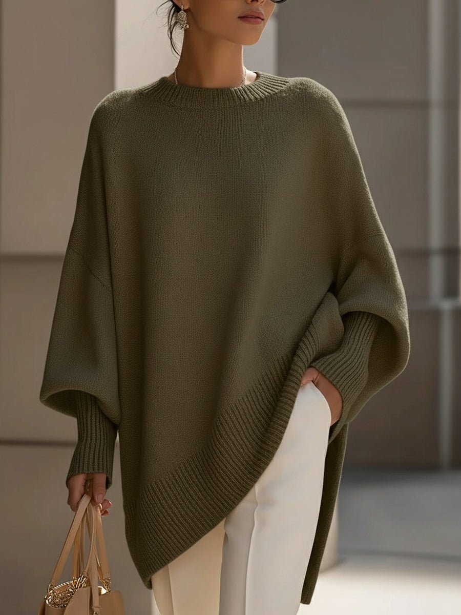 Luxe Oversized Drape Knit Sweater