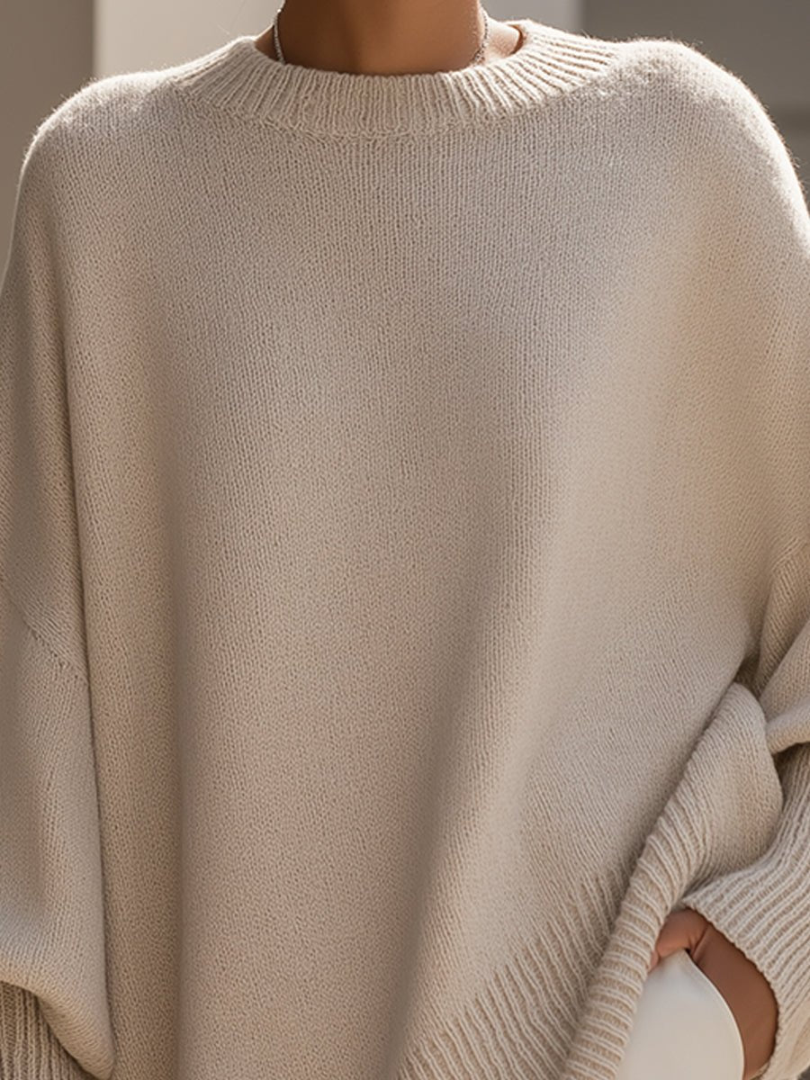 Luxe Oversized Drape Knit Sweater