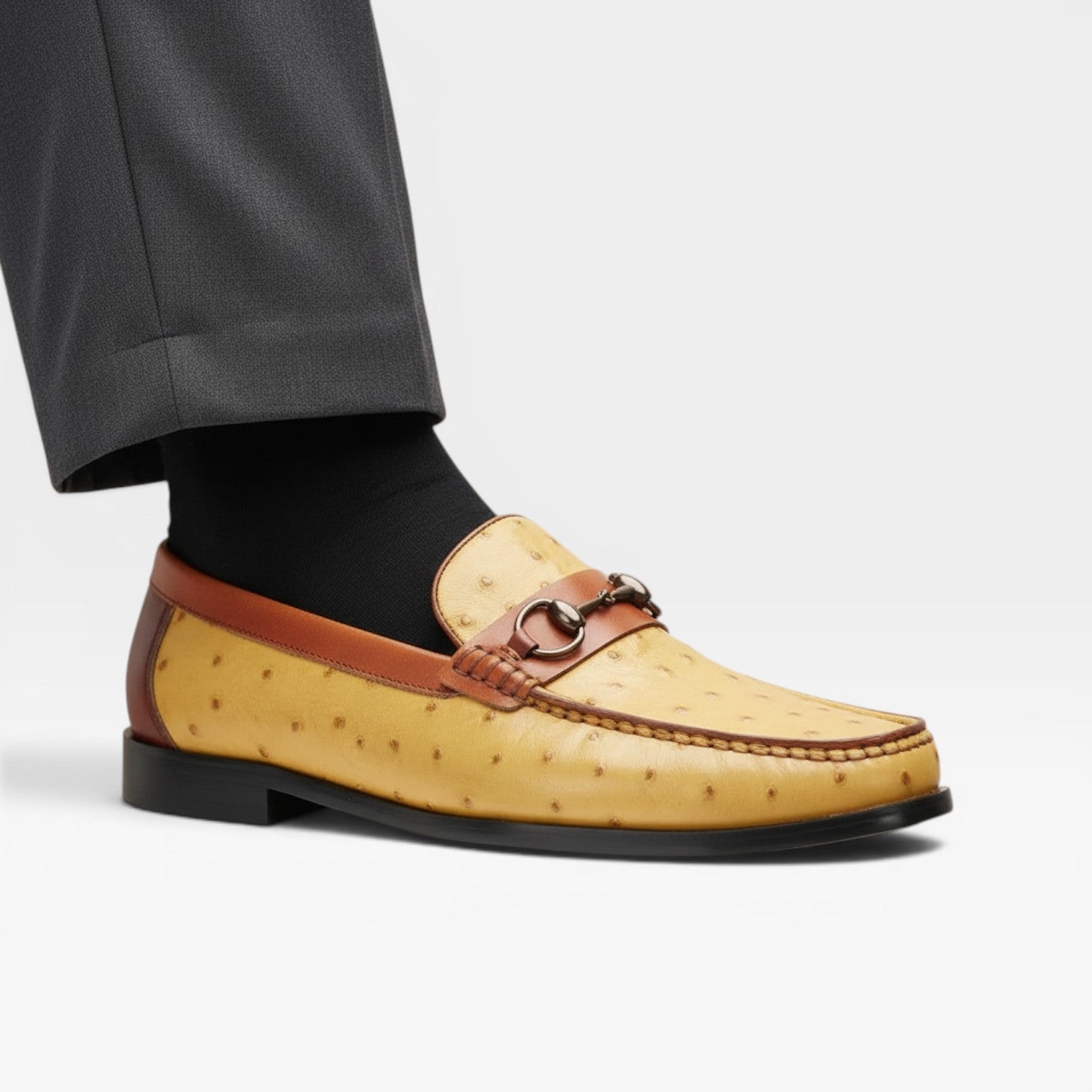 Genuine Leather Bit Loafers For Men