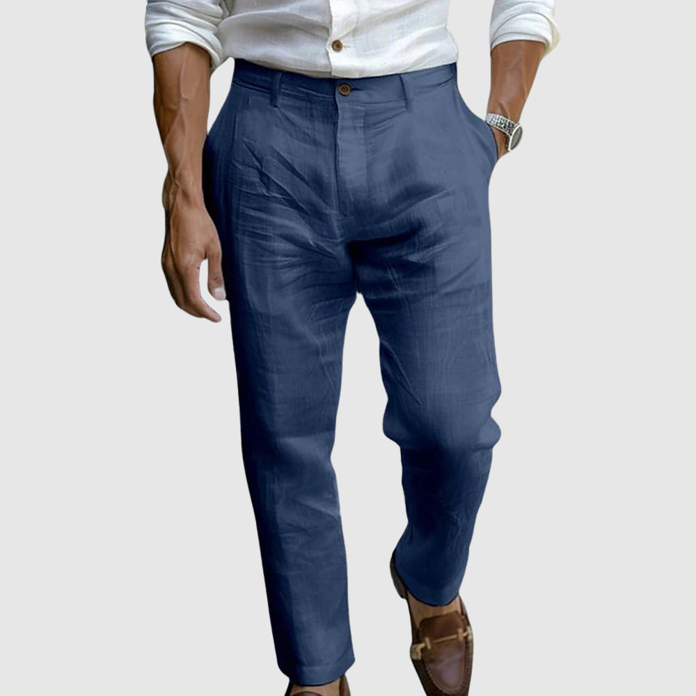 Linen Trousers | Straight Fit Lightweight Men