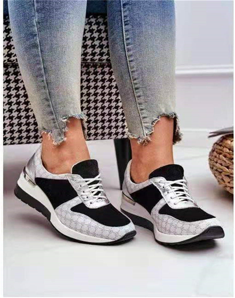 Women's Orthopaedic Glitter Sneakers with Cushioned Sole