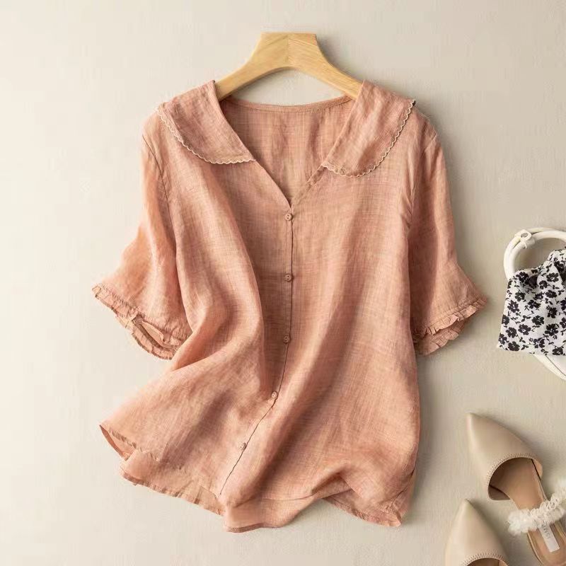 Women's Vintage Scalloped Collar Blouse