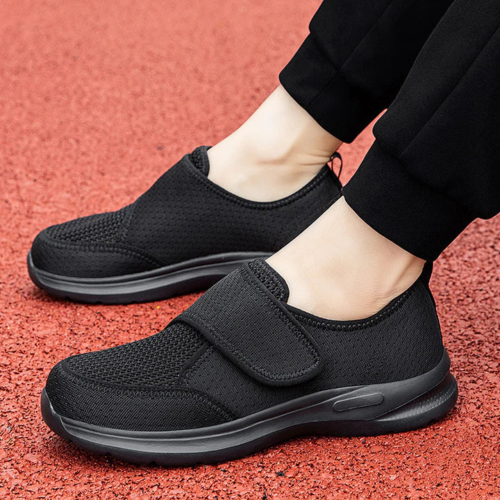Wide Fit Orthopedic Walking Shoes with Adjustable Strap
