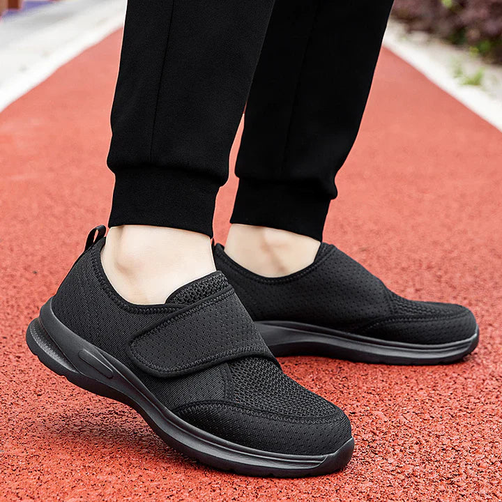 Wide Fit Orthopedic Walking Shoes with Adjustable Strap