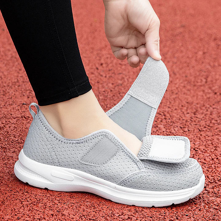 Wide Fit Orthopedic Walking Shoes with Adjustable Strap