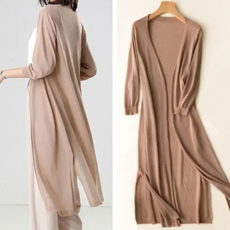 Laura Lightweight Open Front Longline Cardigan