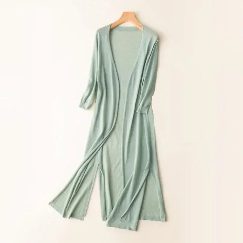 Laura Lightweight Open Front Longline Cardigan
